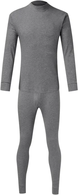 Men's Thermal Underwear Sets Top Long Johns Fleece Sweat Base Layer Shirts Pant for Cold Winter Weather