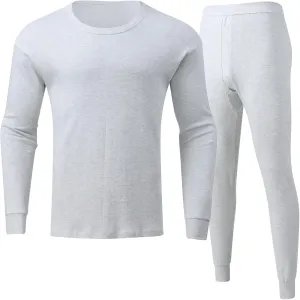Men's Thermal Underwear Sets Top Long Johns Fleece Sweat Base Layer Shirts Pant for Cold Winter Weather