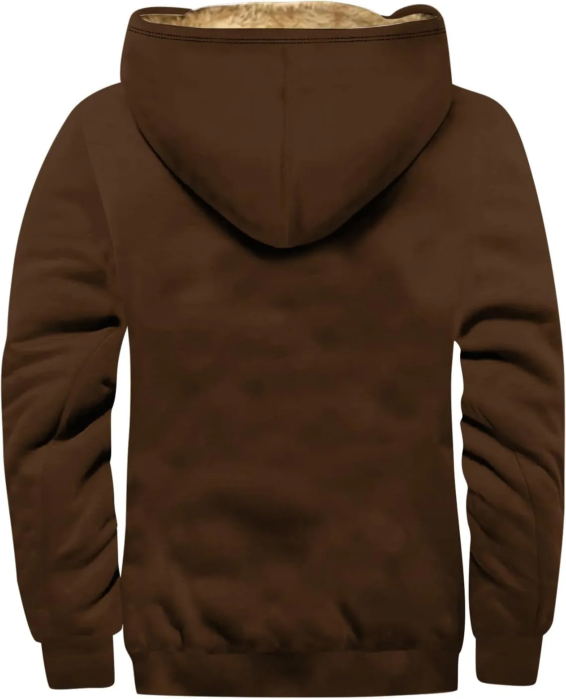 Mens Vintage Fleece Jacket Sherpa Lined Winter Coats Parka Warm Jacket Outerwear Windbreaker Casual Hoodies Hooded