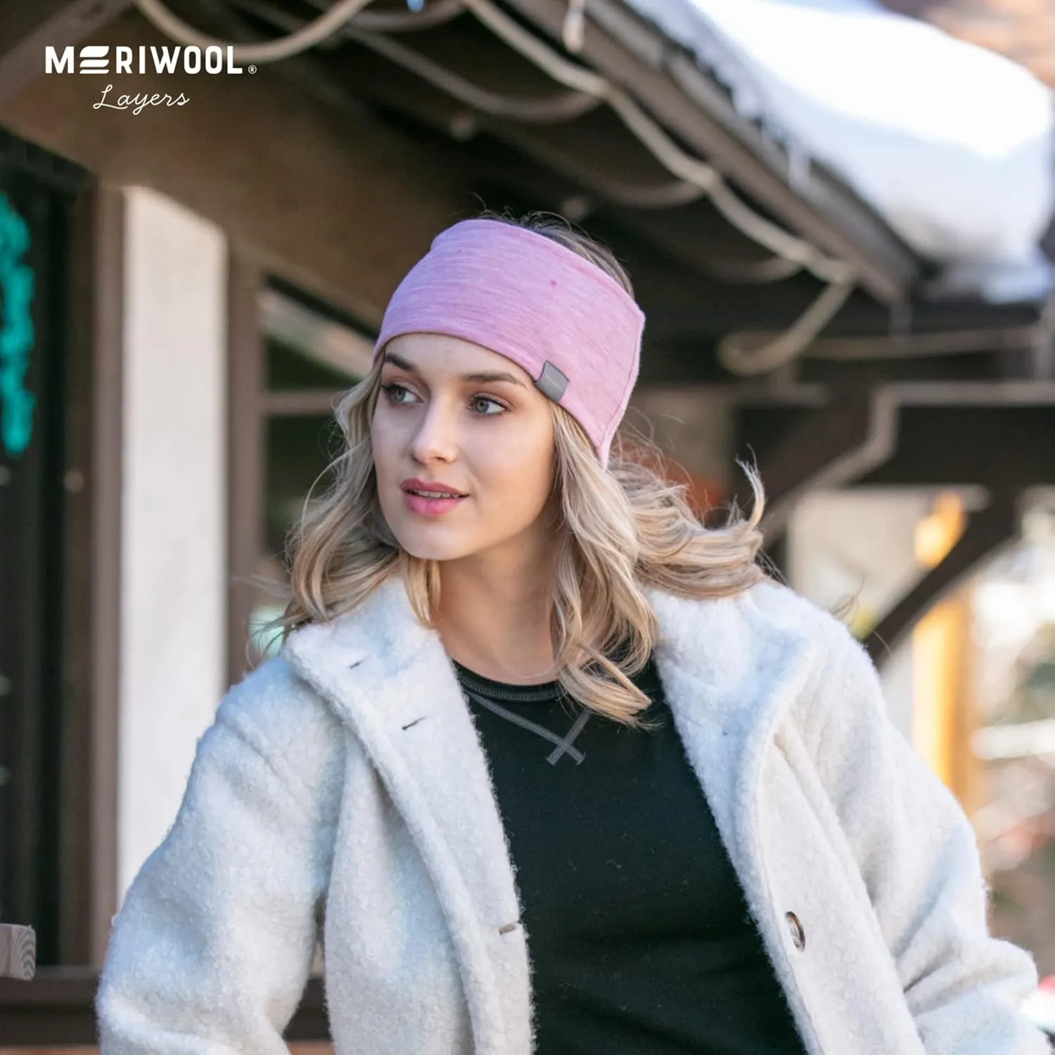MERIWOOL Lightweight Reversible Merino Wool Headband for Women and Men