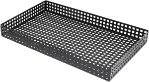 Metal Tray Tabletop Tray Grid Trinket Holder Storage Jewelry Tray Basket for Wallet Pocket Stuff Dresser Coffee Table, Small