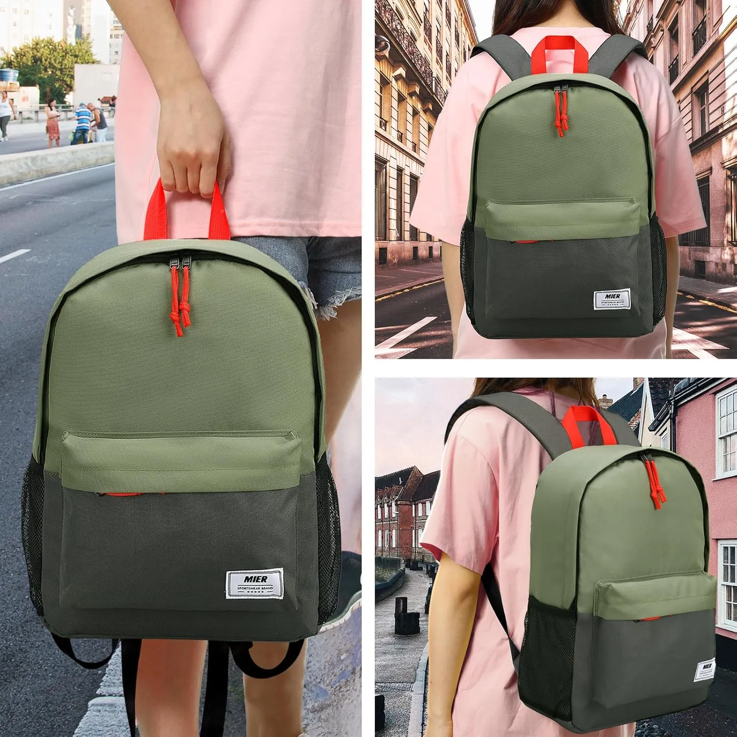 MIER Insulated Backpack Cooler Small Leakproof Lightweight Cute for Women Men to Work, Picnics, Camping, Park Day Trips, 15 L