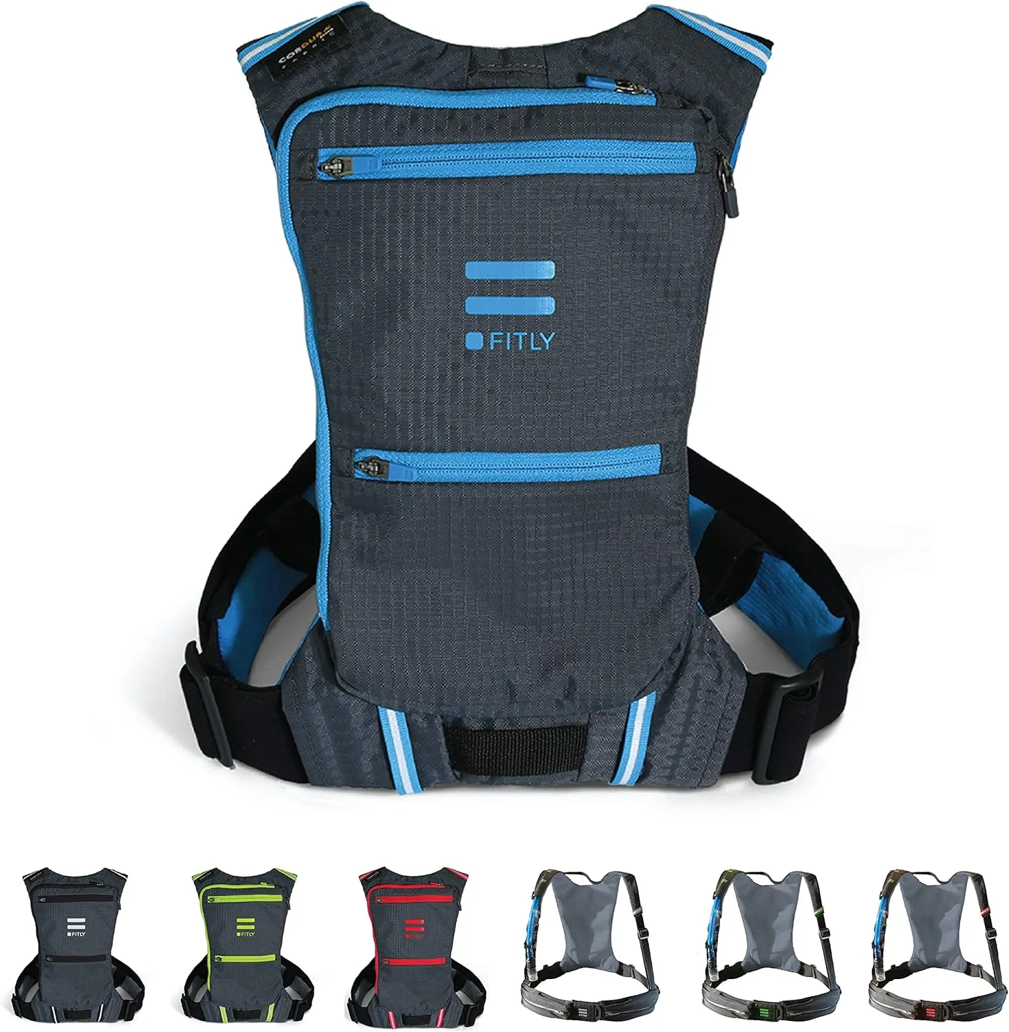 Minimalist Running Pack - Running Backpack Phone Holder, Storage, Thoracic Belt - Carry Personal Items - Running Gear for Men & Women - Lightweight Running Water Backpack