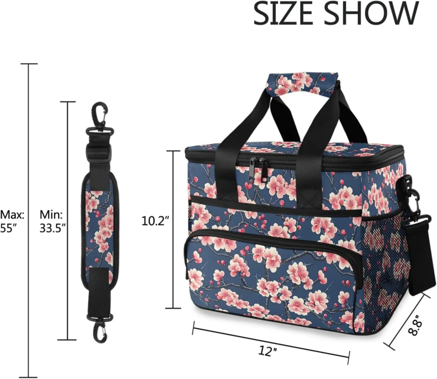 MNSRUU Cooler Bag Retro Ethnic Soft Cooler Bag Insulated Lunch Totes Picnic Bag Beach Cooler Lunch Box Container with Adjustable Shoulder Strap
