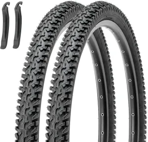 MOHEGIA Mountain Bike Replacement Tire : 26x2.125 inch (56-559mm) Puncture-Resistant Folding Bicycle Tire for MTB Dirt Offroad Cycling