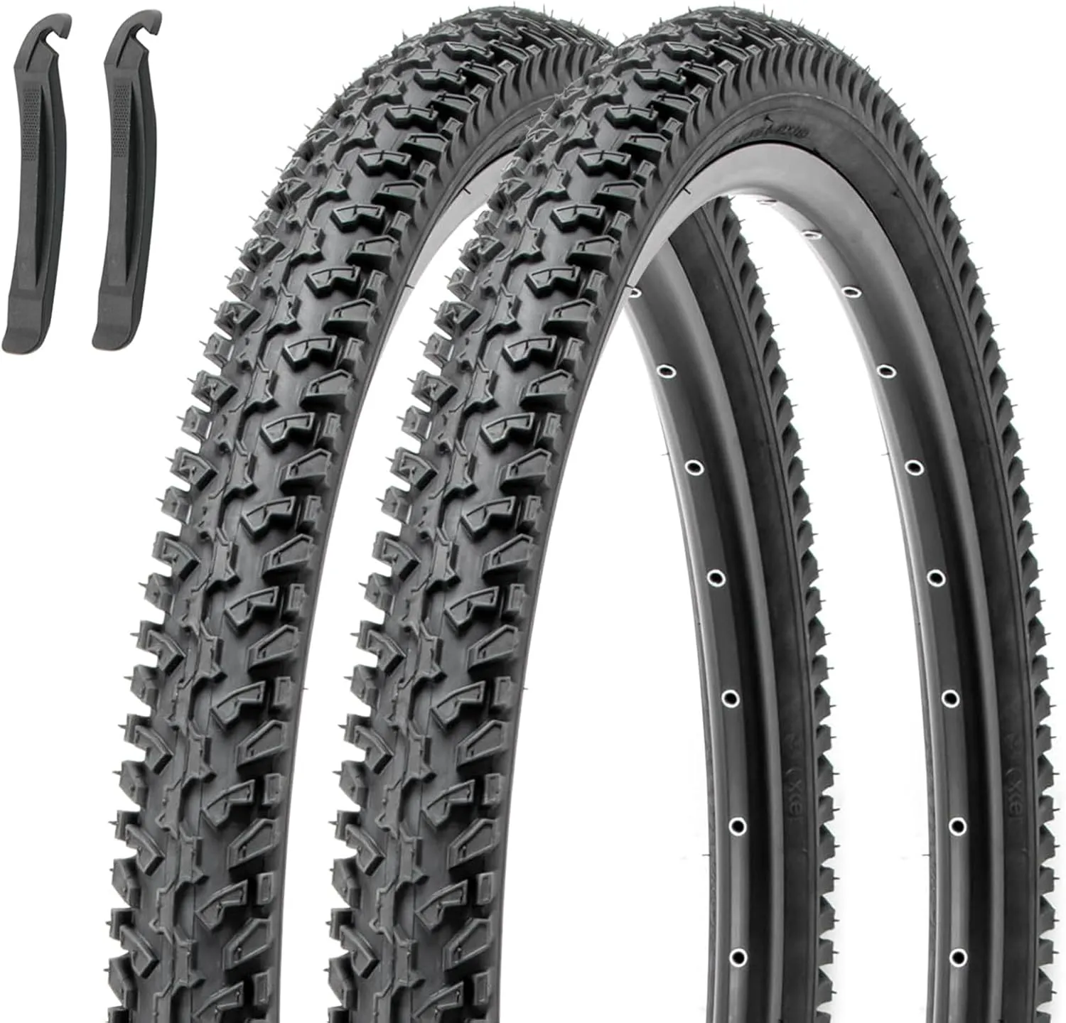 MOHEGIA Mountain Bike Replacement Tire : 26x2.125 inch (56-559mm) Puncture-Resistant Folding Bicycle Tire for MTB Dirt Offroad Cycling