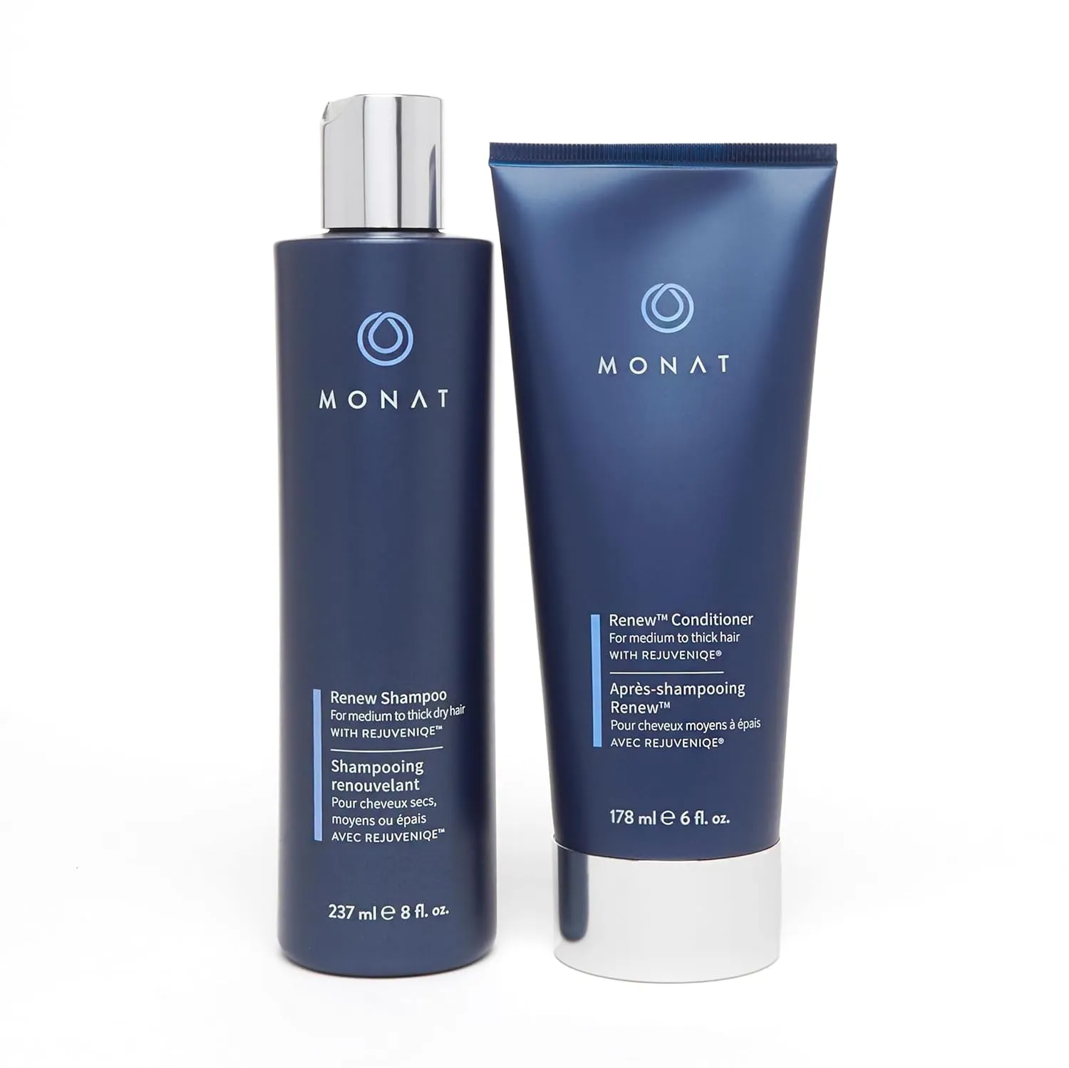 MONAT Renew Shampoo and Conditioner Set Infused with REJUVENIQE For Dry Medium to Thick Hair - Hydrating Hair Care | Sulfate-Free, Paraben-Free | Moisturizing & Nourishing for Healthy Shine