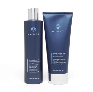 MONAT Renew Shampoo and Conditioner Set Infused with REJUVENIQE For Dry Medium to Thick Hair - Hydrating Hair Care | Sulfate-Free, Paraben-Free | Moisturizing & Nourishing for Healthy Shine