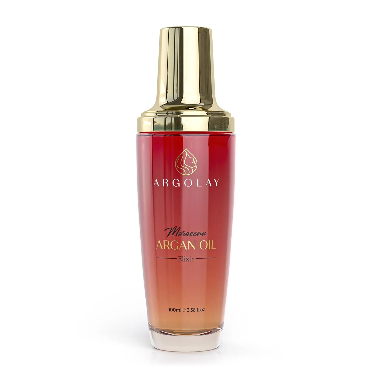 Moroccan Argan Oil Elixir, Lightweight, Nourishing & Vitamin-Rich, with Cold-Pressed Argan & Linseed Oils, for Shine, Frizz Control & Heat Protection, in a Premium Glass Bottle,100 mL (3.4 oz)