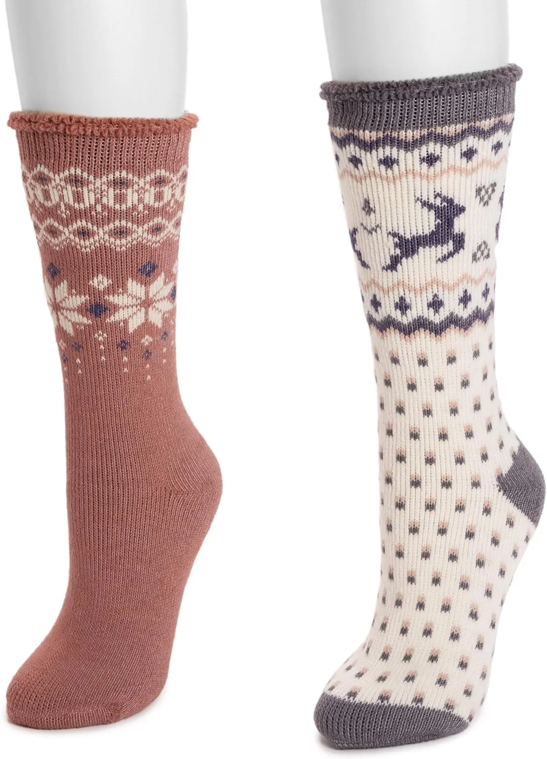 MUK LUKS Women's Tall Heat Retainers (2 Pair Pack)