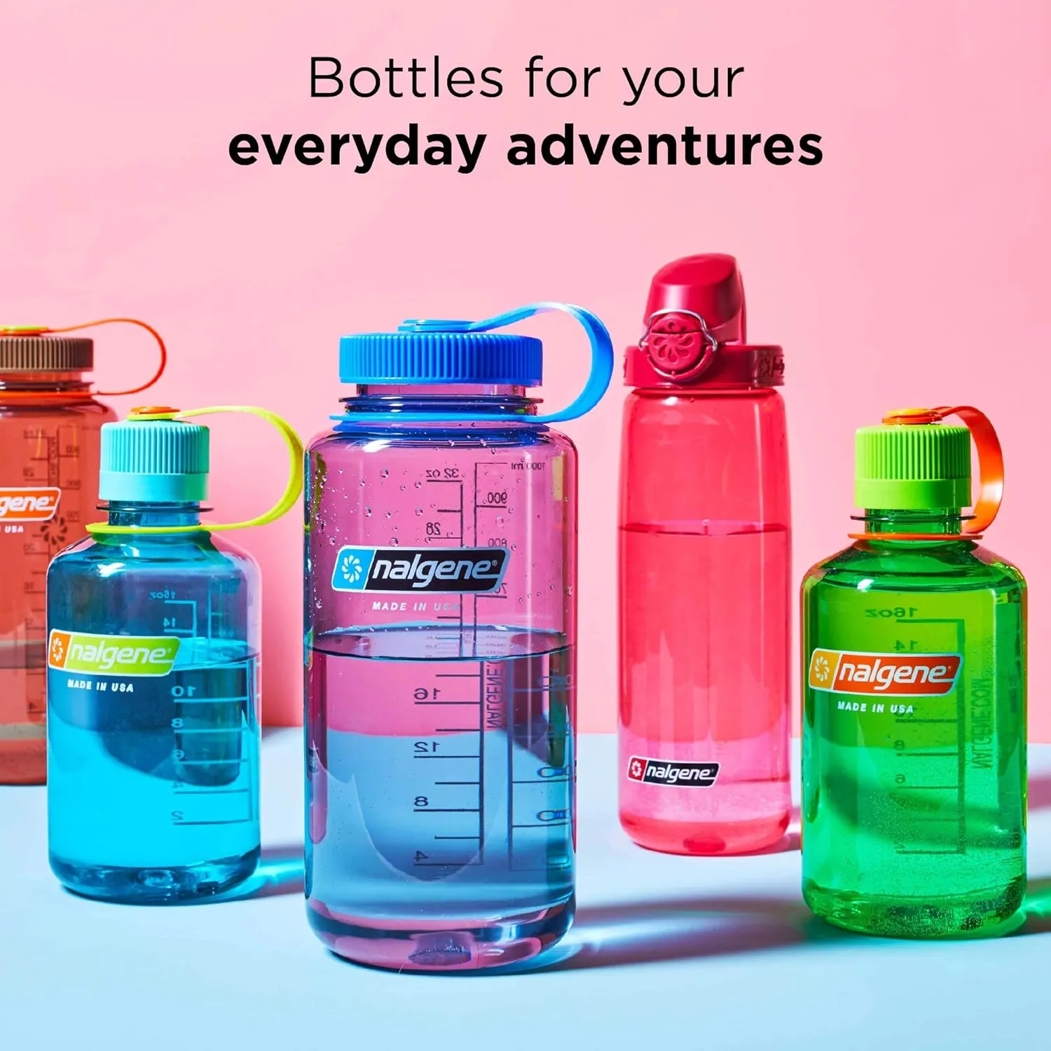 Nalgene Kids Sustain Grip-N-Gulp Water Bottles Made with Material Derived from 50% Plastic Waste, Leak Proof Sippy Cup, Durable, BPA and BPS Free, Dishwasher Safe, Reusable, 12 Ounces, Orange Volcano