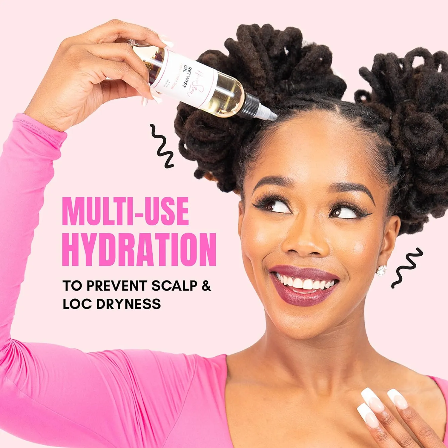 NappStar Unscented Retwist Oil, Moisturizing Loc Oil for Dreadlocks, Natural Hair Care with Lightweight Base, 4 Fl Oz