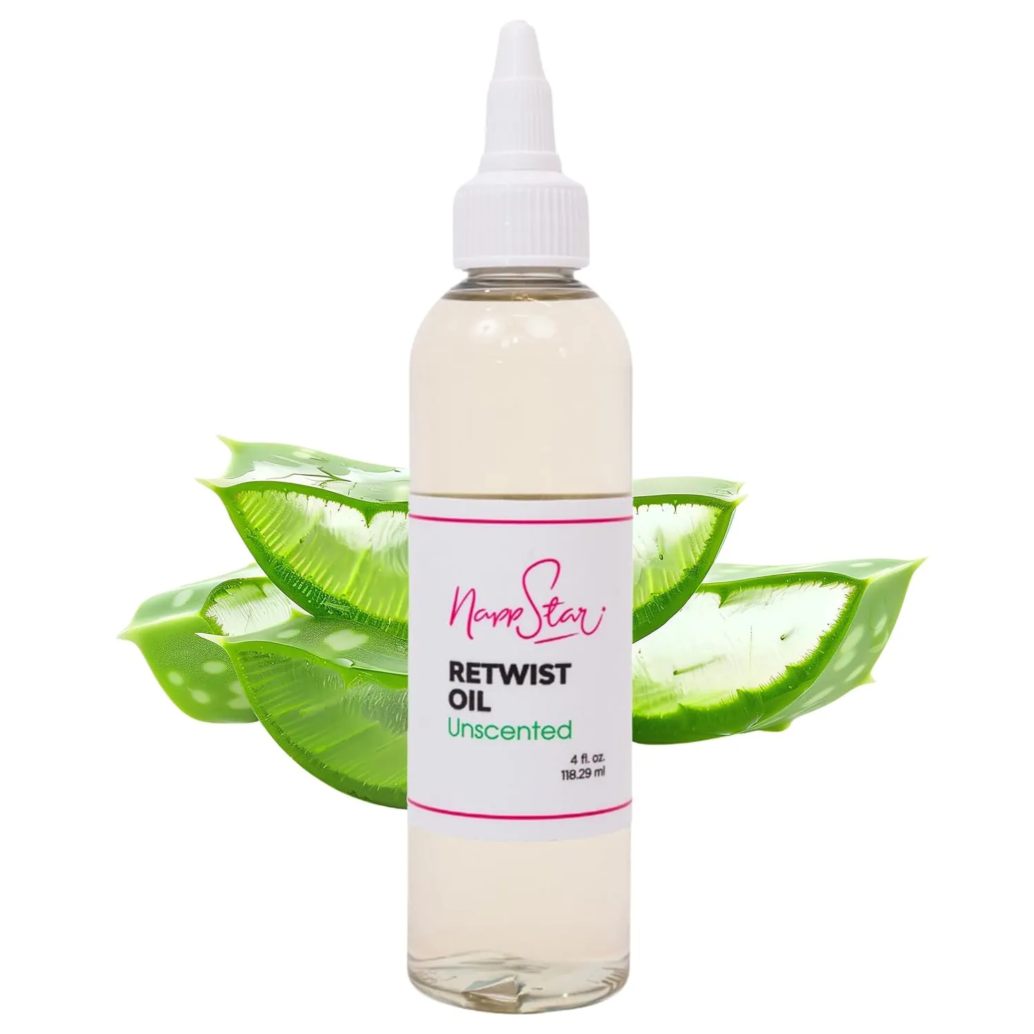 NappStar Unscented Retwist Oil, Moisturizing Loc Oil for Dreadlocks, Natural Hair Care with Lightweight Base, 4 Fl Oz