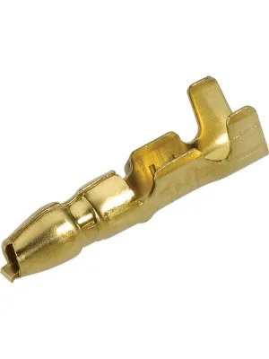 Narva 4mm Brass Male Terminals, Pack of 100 - Non-Insulated 56205