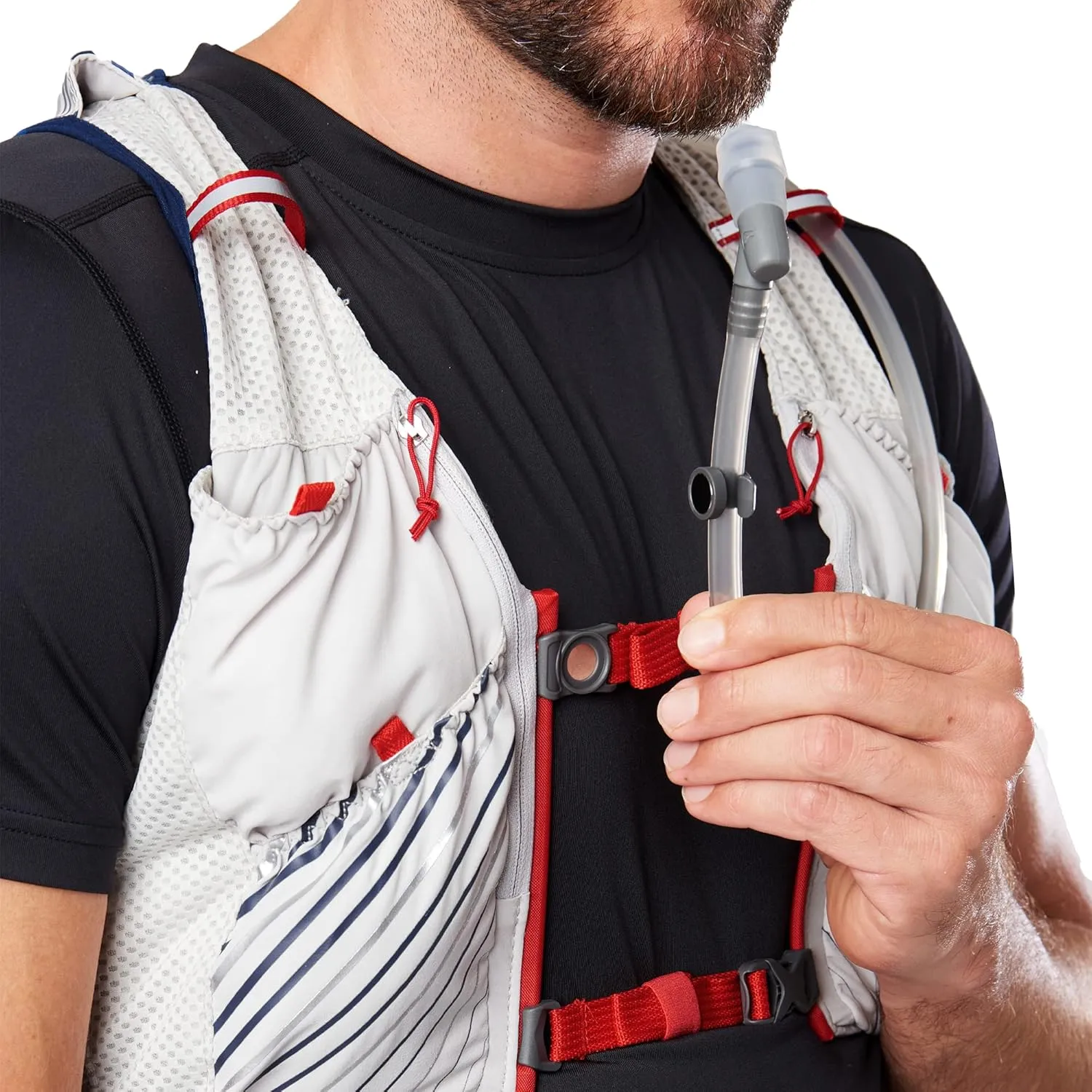 Nathan Pinnacle Race Vest 12L Hydration Pack, 1.6L Water Bladder, Running Vest, Water-Resistant Pockets, Lightweight & Moisture Wicking