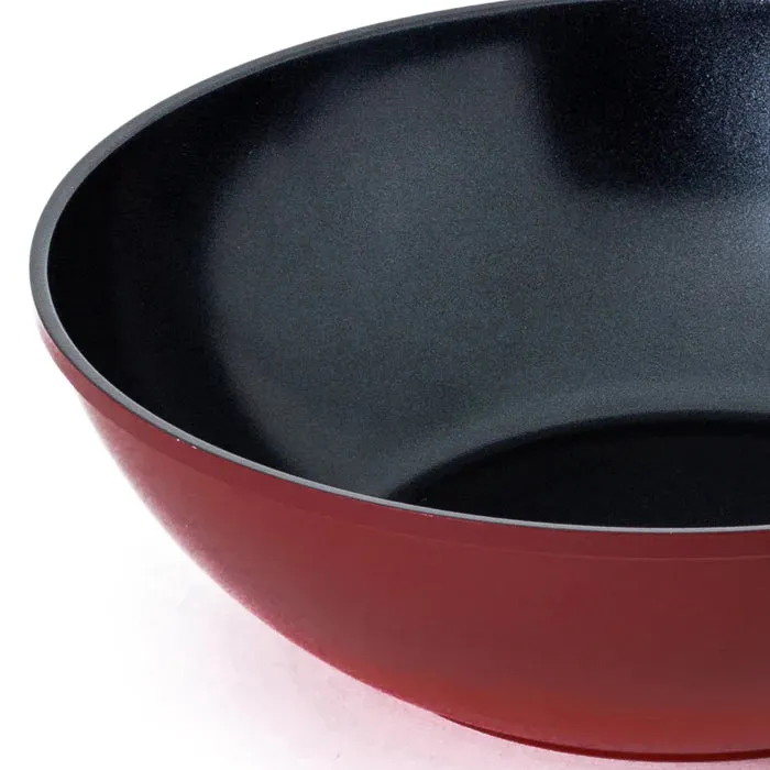 Neoflam Amie 30cm Wok Pan Red Induction