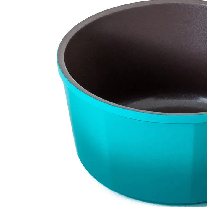 Neoflam Venn 18cm Sauce Pan 2.0L Turquoise Induction with Glass lid