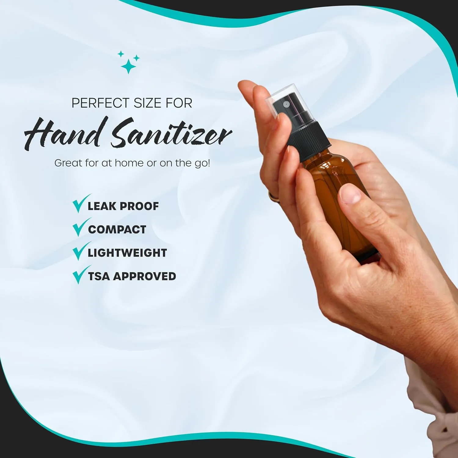 Nevlers 1oz Amber Glass Spray Bottles for Essential Oils 48 Pack | Ultra Fine Mist Spray Bottle for Face, Hair & Body | Travel Perfume Atomizer Set with Shrink Wrap, Labels, Marker, Funnel & Brush