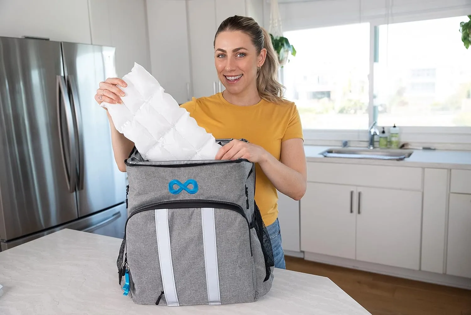 Nice Packs Reusable Dry Ice Packs for Shipping Frozen Food, Coolers, Lunch Boxes - Flexible and Long Lasting (10 Mini Sheets)