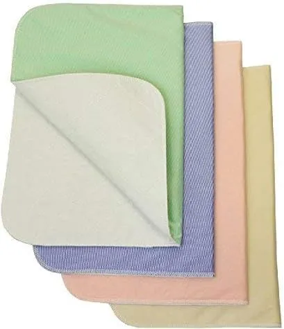 Nobles Incontinence Bed Pads - Waterproof, Reusable & Washable Bed Pad - Absorbent Underpad Mattress Protector for Bed Wetting - Washable Incontinence Pads - 17x24-4 Pack (Green, Tan, Pink and Blue)