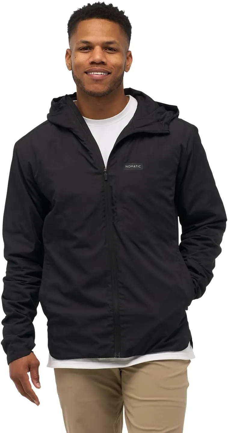 NOMATIC Outset Jacket - Hoodie: Ultimate Mens Lightweight Travel Jacket, Water & Stain Resistant, Breathable, Insulated