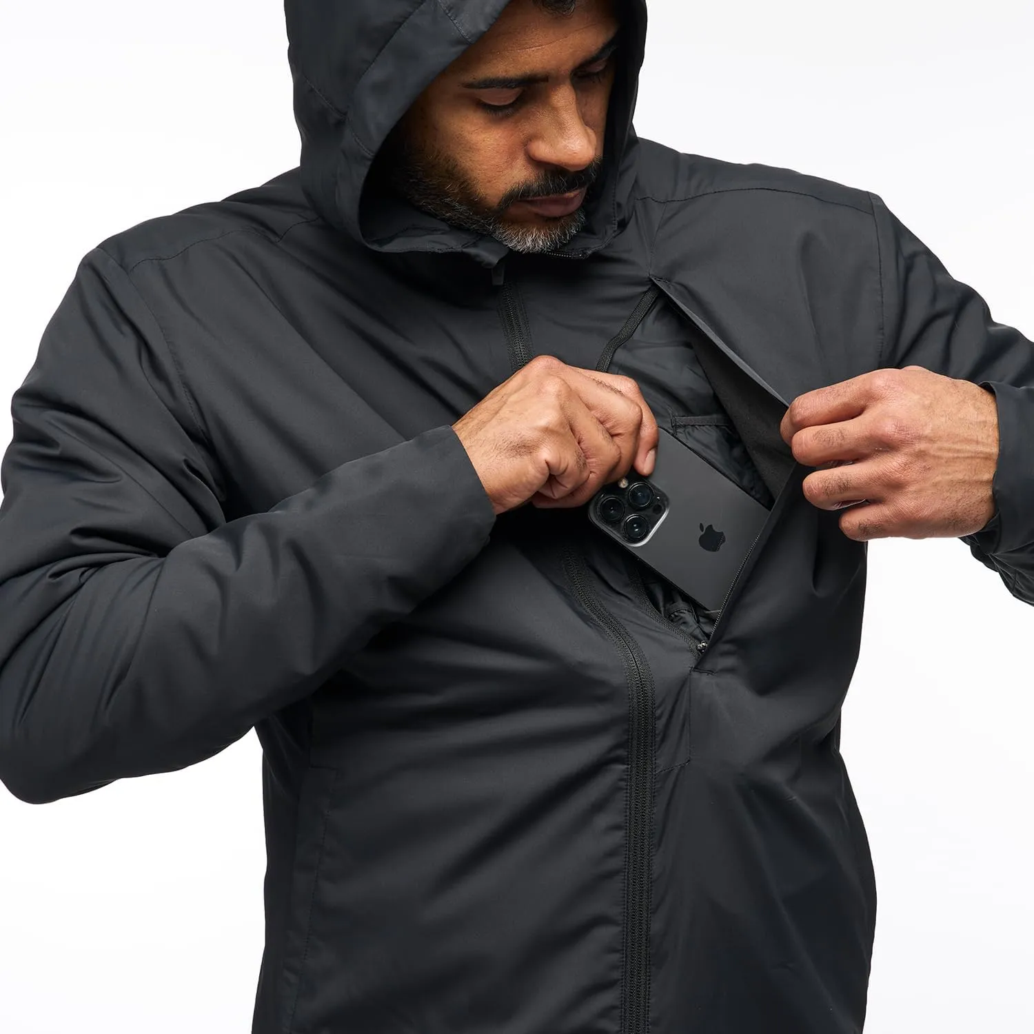 NOMATIC Outset Jacket - Hoodie: Ultimate Mens Lightweight Travel Jacket, Water & Stain Resistant, Breathable, Insulated