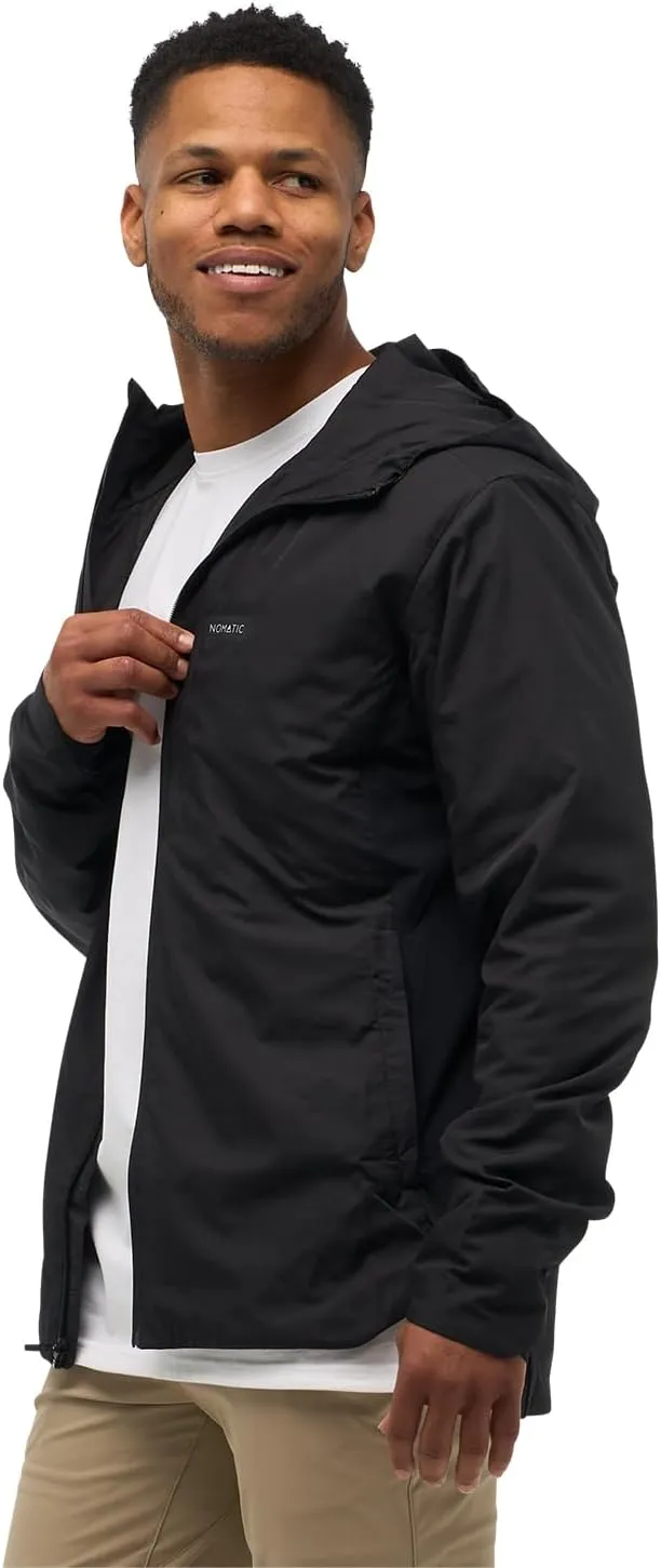 NOMATIC Outset Jacket - Hoodie: Ultimate Mens Lightweight Travel Jacket, Water & Stain Resistant, Breathable, Insulated