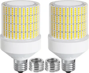 NS 700W Equivalent Led Corn Light Bulb 2 Pack 10500 Lumens 5000K Daylight White Lamp E26/E39 Medium Mogul Base 70W Large Area Lighting for Outdoor Indoor Garage Warehouse High Bay Lights
