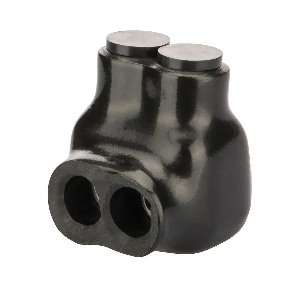 NSI Industries Polaris Black IT-4 Insulated Multi-Tap Connector- 2-Port Single-Sided Entry for 4-14 AWG Wire Range - Dry Locations - Dual-rated cooper and/or aluminum - 1.18-inch width, 1.38-inch height, 1.12-inch length - Hex size 1/8-inch - 12 Pack