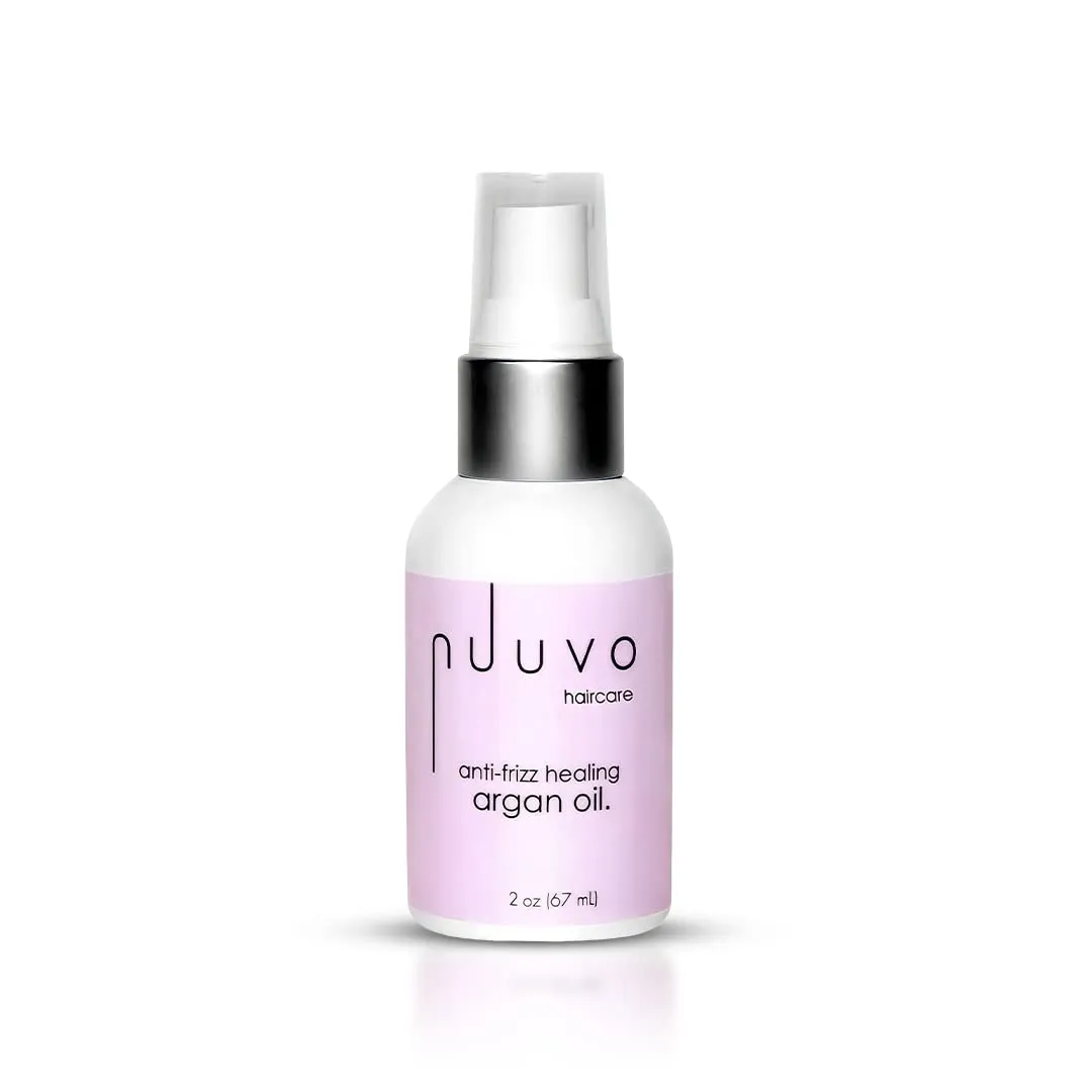 Nuuvo Haircare Lightweight Argan Oil for Dry, Damaged Hair 2oz, Hair Growth Treatment, Deep Moisture & Shine, Restores, Strengthens, Nourishes, Frizz Control & Heat Protection, Natural Hair Oil