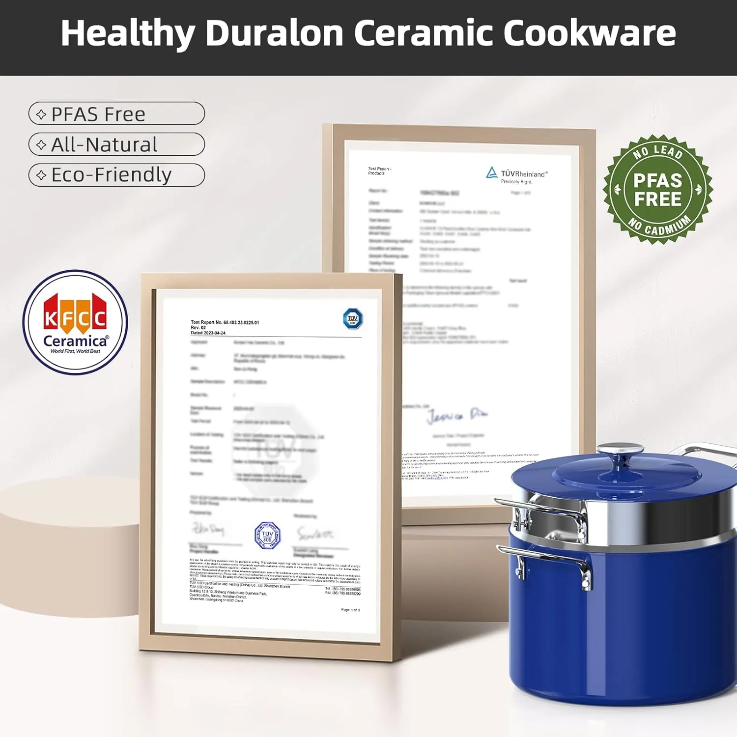 Nuwave Lux 13pc Forged Lightweight Cookware Set PFAS Free, Healthy G10 Duralon Ceramic Coating, Ultra Non-Stick, Stay-Cool Handles, Works on All Cooktops & Induction Ready