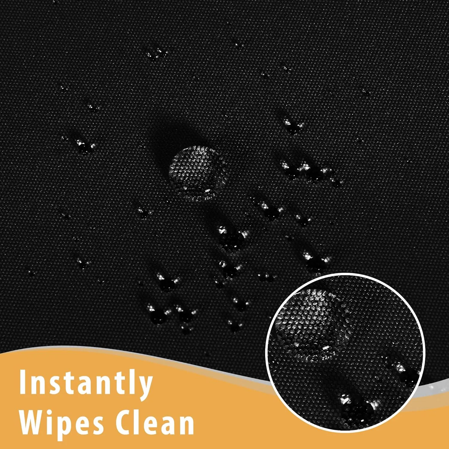 Obstal 4 Pack Black Tablecloth Fitted Table Clothes for 6 Foot Rectangle Tables - Water Resistant Washable Fabric Polyester Rectangle Table Cover for Outdoor/Indoor Uses?72L x 30W x 30H Inches, Black?