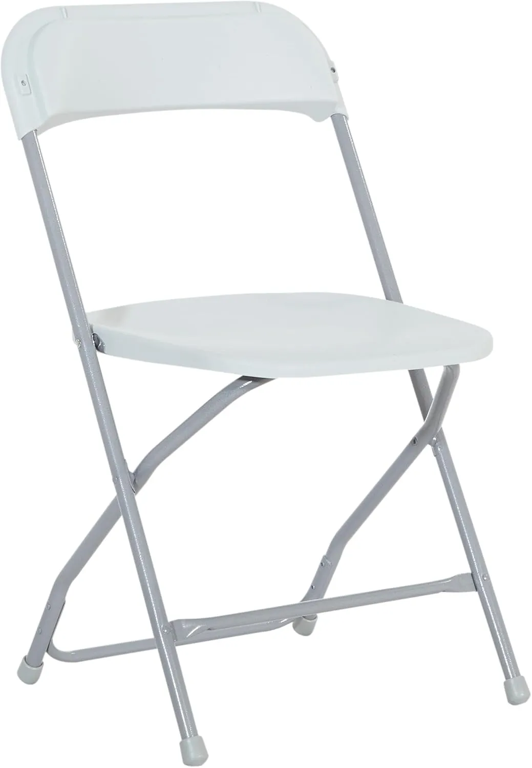 Office Star Resin 5-Piece Folding Square Table and Chair Set, Light Grey