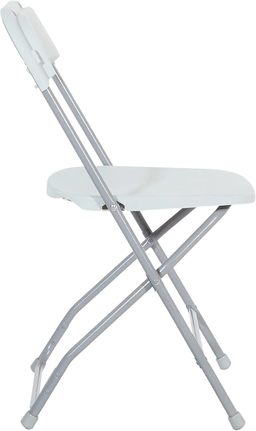 Office Star Resin 5-Piece Folding Square Table and Chair Set, Light Grey