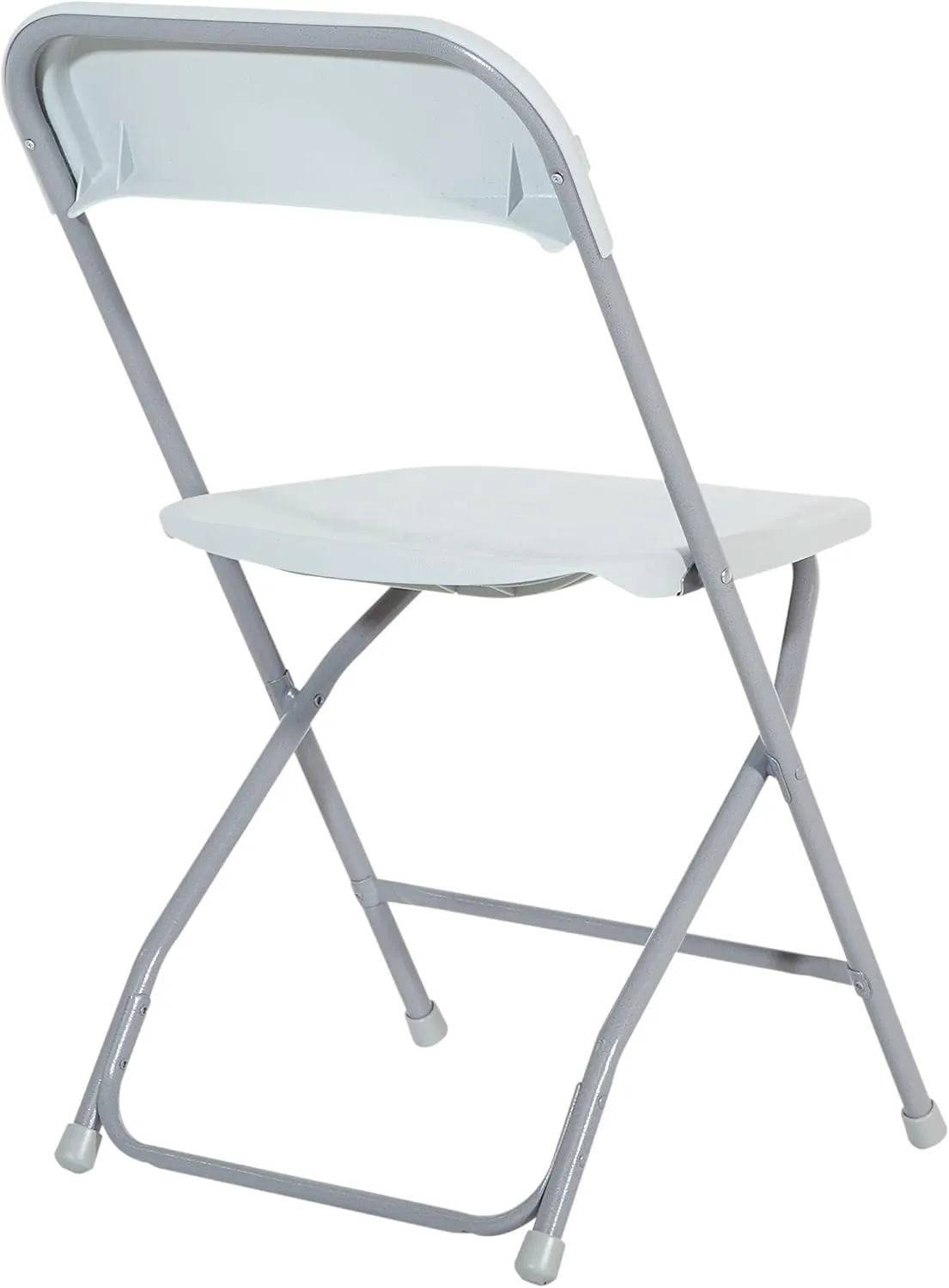 Office Star Resin 5-Piece Folding Square Table and Chair Set, Light Grey