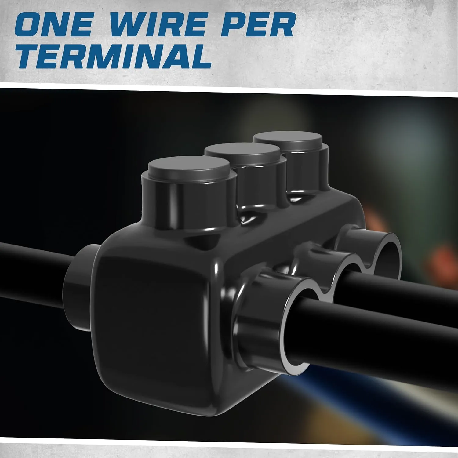 OHLECTRIC 2 Pack - Insulated Wire Connector 3 Port Dual Side Entry for 250-6 Wire Range Lugs with 5/16 Hex Screw, Pre-Filled with Oxide Inhibitor - Wire Connectors, Electrical Connectors, Wire Tap
