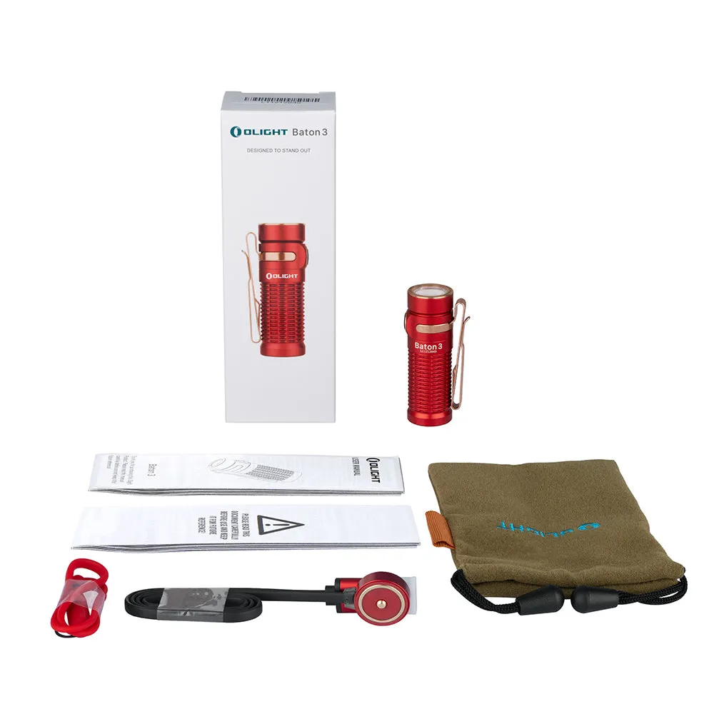 Olight Baton 3 Rechargeable EDC Flashlight