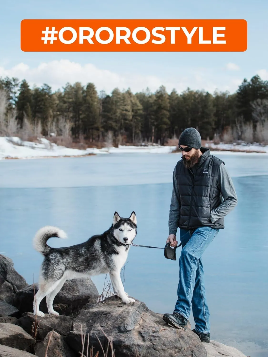 ORORO Men's Lightweight Heated Vest with Battery Pack (Charger Not Included)