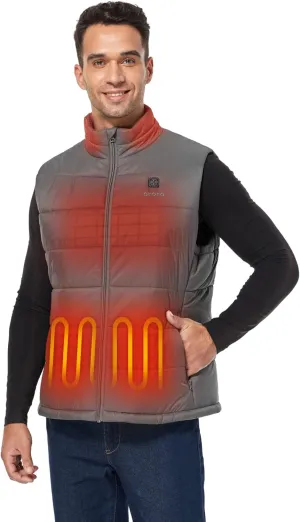 ORORO Men's Lightweight Heated Vest with Battery Pack (Charger Not Included)