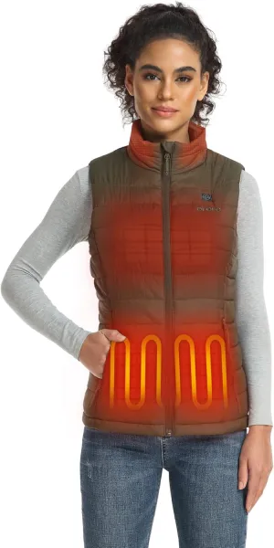 ORORO Women's Lightweight Heated Vest with Battery Pack (Charger Not Included)