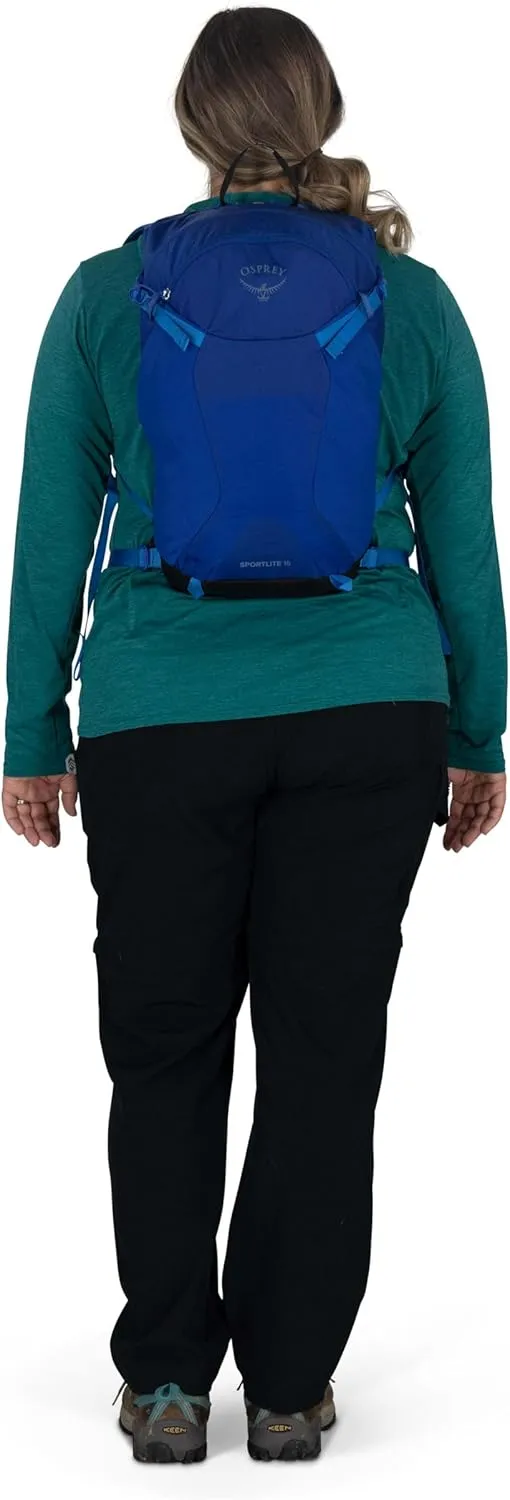 Osprey Sportlite 15L Unisex Lightweight Hiking Backpack, Tungsten/Grey Wolf