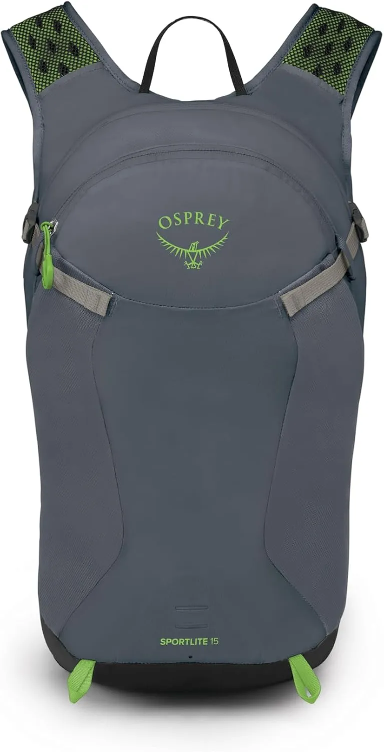 Osprey Sportlite 15L Unisex Lightweight Hiking Backpack, Tungsten/Grey Wolf