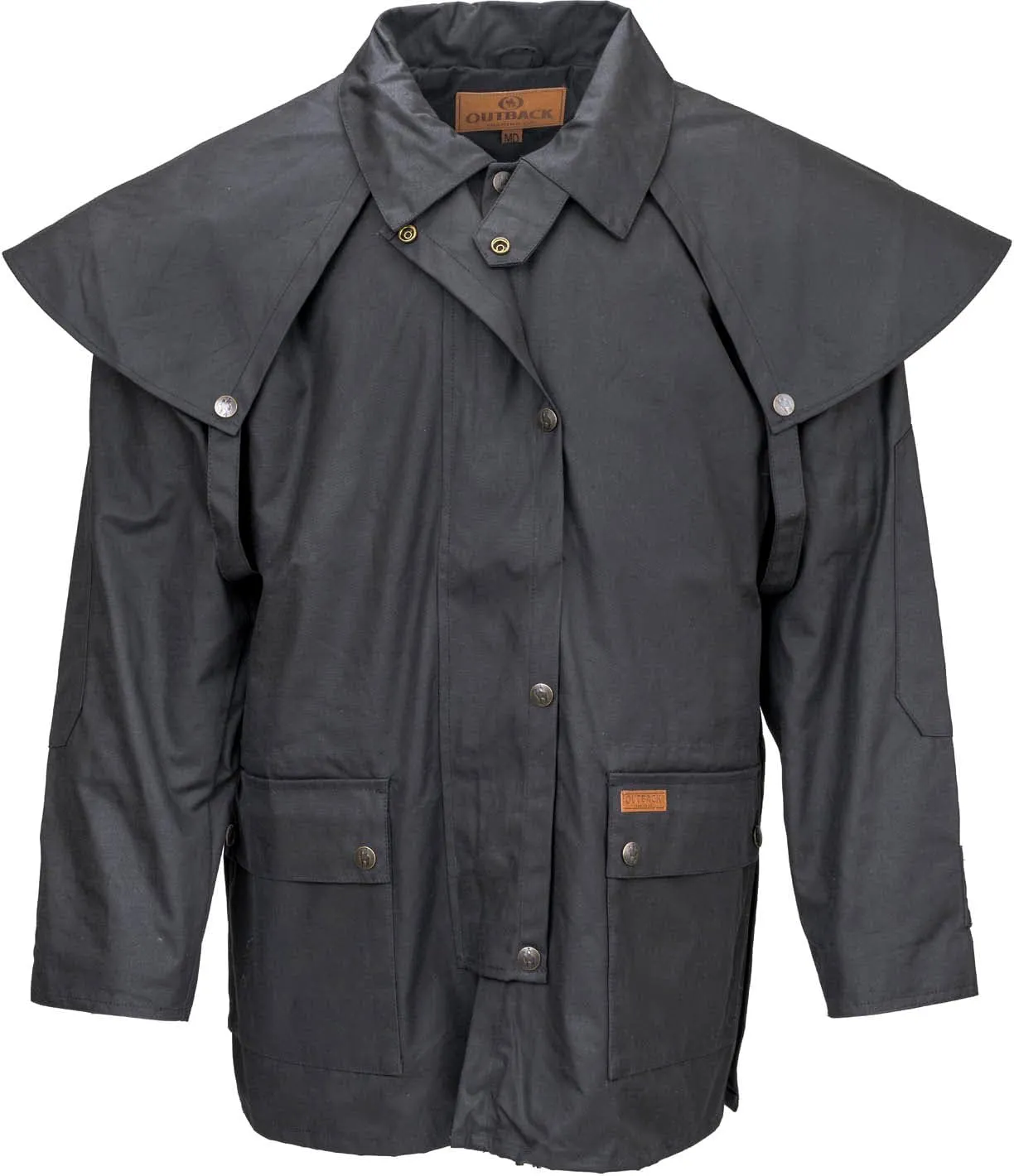 Outback Trading Company Men's 5020 Bush Ranger Waterproof Breathable Long Sleeve Oilskin Cotton Western Duster Jacket