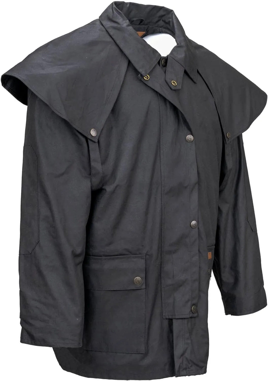 Outback Trading Company Men's 5020 Bush Ranger Waterproof Breathable Long Sleeve Oilskin Cotton Western Duster Jacket