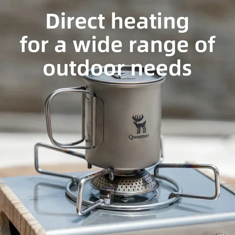 Outdoor Camping Durable Titanium for Elegant Qunature Lid Pure Folding Lightweight with Mug Worldwide coverage