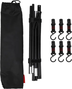 Outdoor Camping Portable Storage Hook, Folding Tripod Barbecue Tool Bracket, Lightweight Aluminum Alloy Hanging Rack for Campsite Gear Organization
