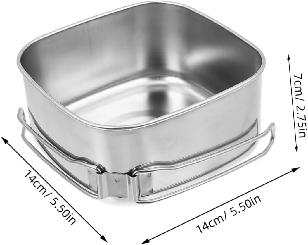 Outdoor Camping Tableware Cookware Camping Cooker Portable Picnic Cooking Pot Silver Stainless Steel