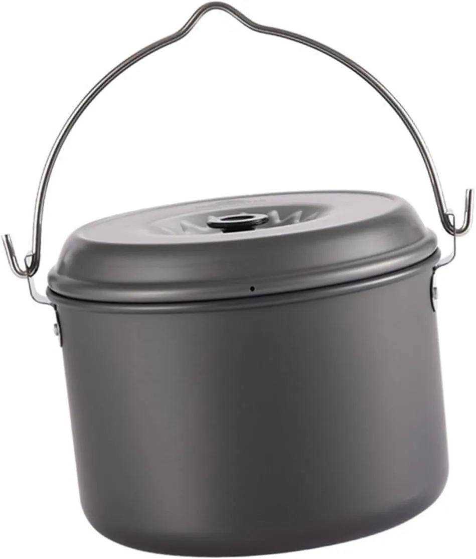 Outdoor Cooking Pot Portable Camping Accessories Non-Stick Camping Pot for Family Hiking Trips