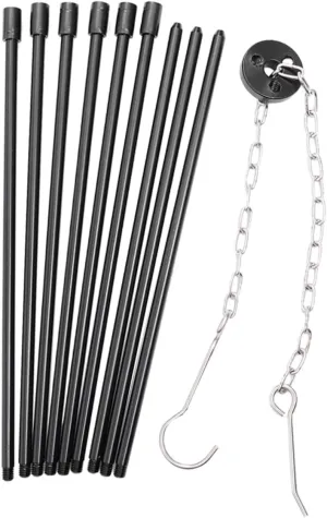 Outdoor Cooking Tripod Stand for Campfire Black Camping Tripod Rack Essential Camping Equipment and Tools for Cooking and Grilling Outdoors