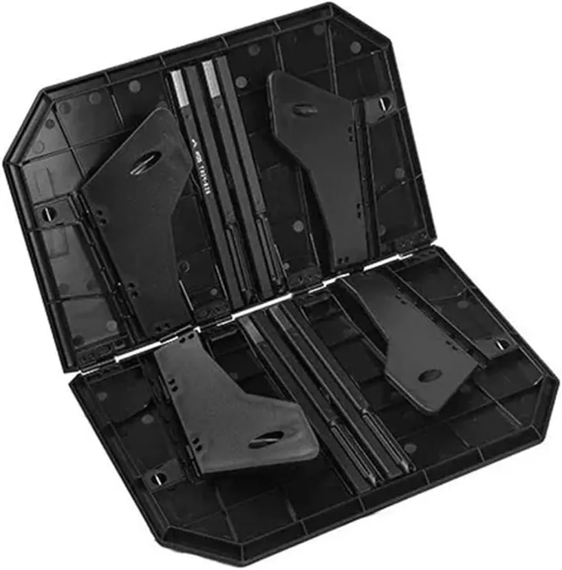 Outdoor Folding Camping Table Aluminum Alloy Multi-Function Adjustable Writing Storage(Green)